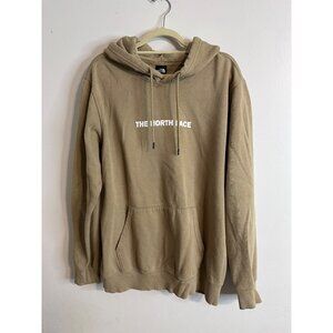 The North Face Mens XL Tan Hoodie Graphic Logo Pullover Sweatshirt